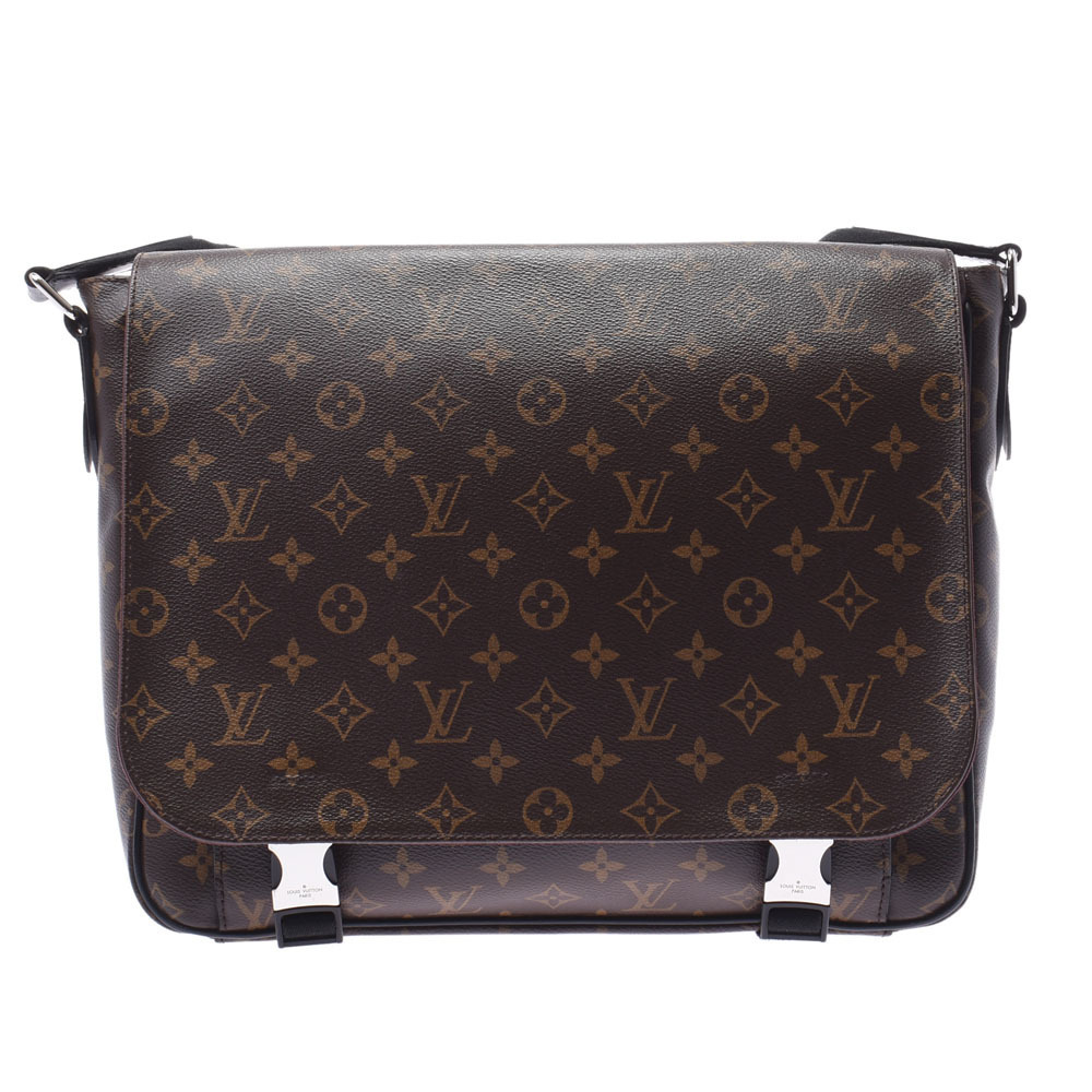 LOUIS VUITTON Macassar Brown Clarence Brown Black Shoulder Bag